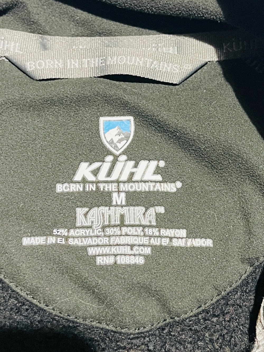 Kuhl Men's Black with Dark Gray Sleeve Performance Half-Zip - Picture 7 of 7